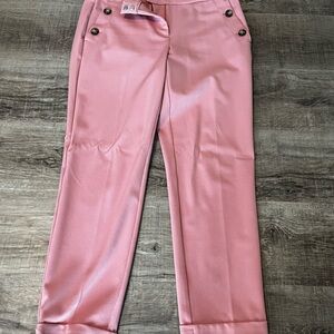 LOFT Pink Dress Pants with Button Details